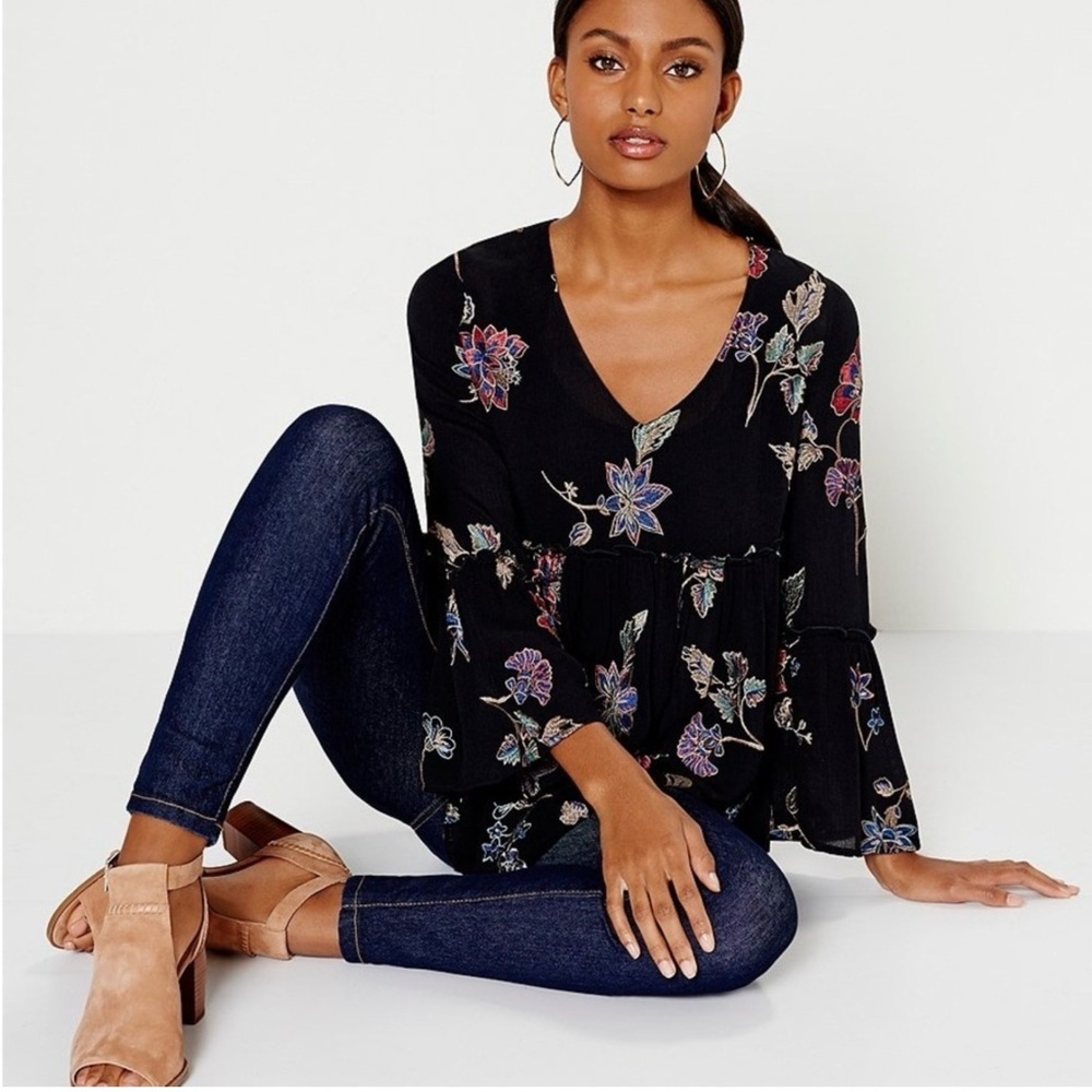 Karen Kane Size 6 Indigo Blue Pull On Skinny Jeans